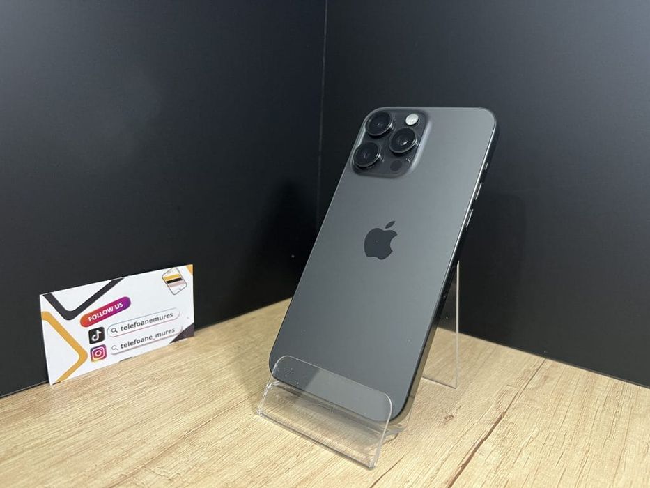 Iphone 15 Pro Max 256Gb Black Titanium 3 ani garanție, Telefoane Mureș