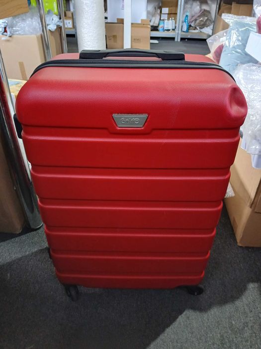 Troler COOLIFE de 67 x 46 x 26 cm, carcasa dura, 4 roti, rosu