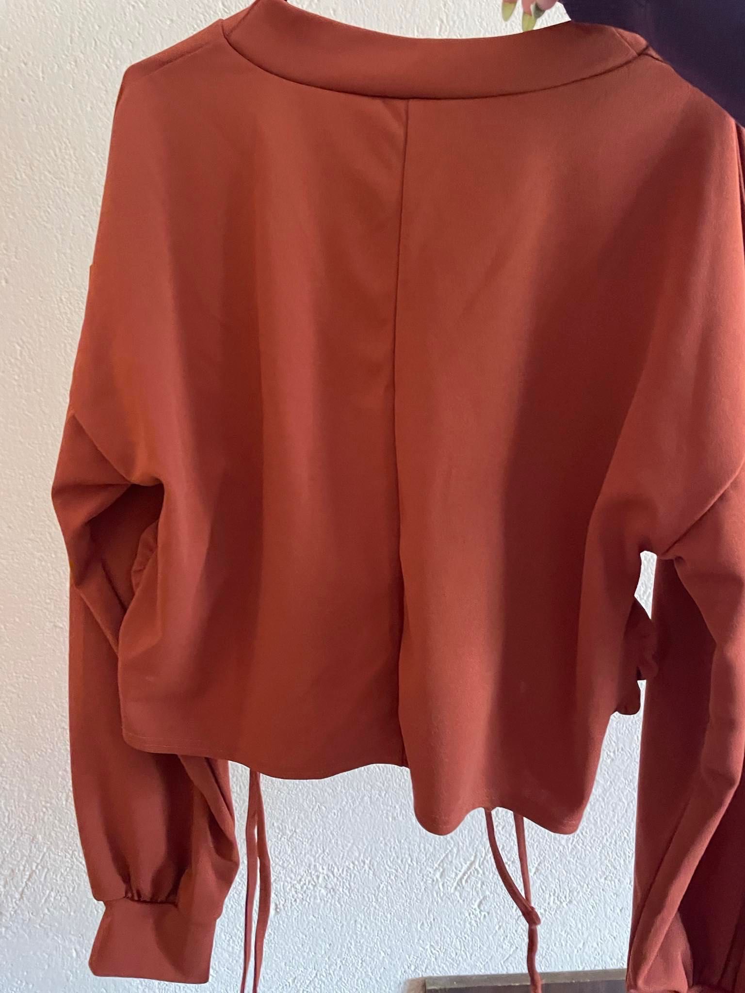 Оранжева керемиден цвят блуза