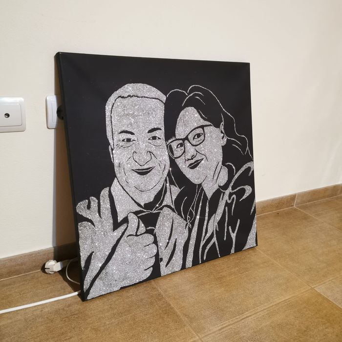 tablou sclipici / tablou personalizat manual