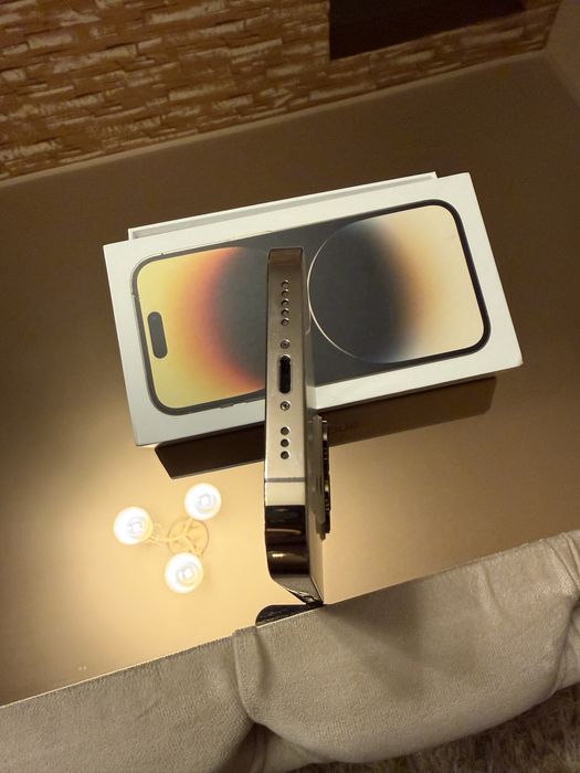 - IPHONE -14-PRO GOD/128 gb,full box,battery health 85%