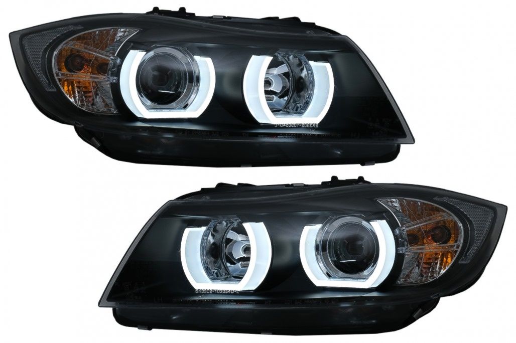 Faruri U-LED 3D cu halogen potrivite pentru BMW Seria 3 E90 Limuzină E