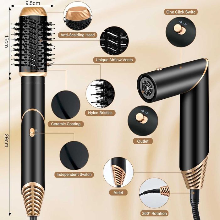 Комплект за стилизиране на коса Brenth Air Wrap 6 в 1