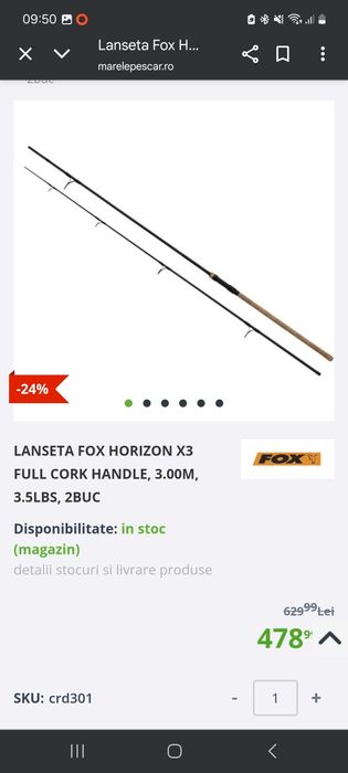 Lansete crap fox horizon x4, x3, xt/ eos pro,