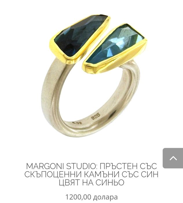 Дизайнерски пръстен уникат Symmetry на дузайнеркара Mary Margoni