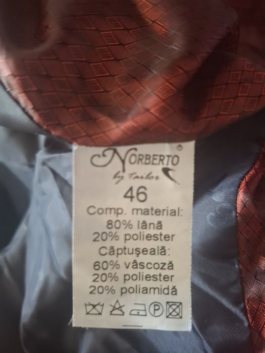 Costum bărbați Norberto Tailor,mărimea 46