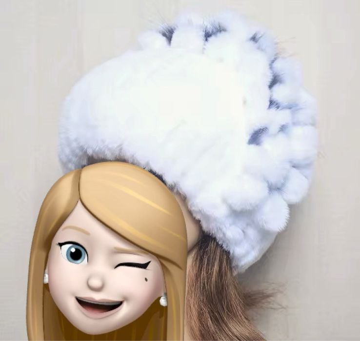 Caciula blana (tip fes)