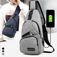 Удобна многофункционална чанта/раница през рамо с USB