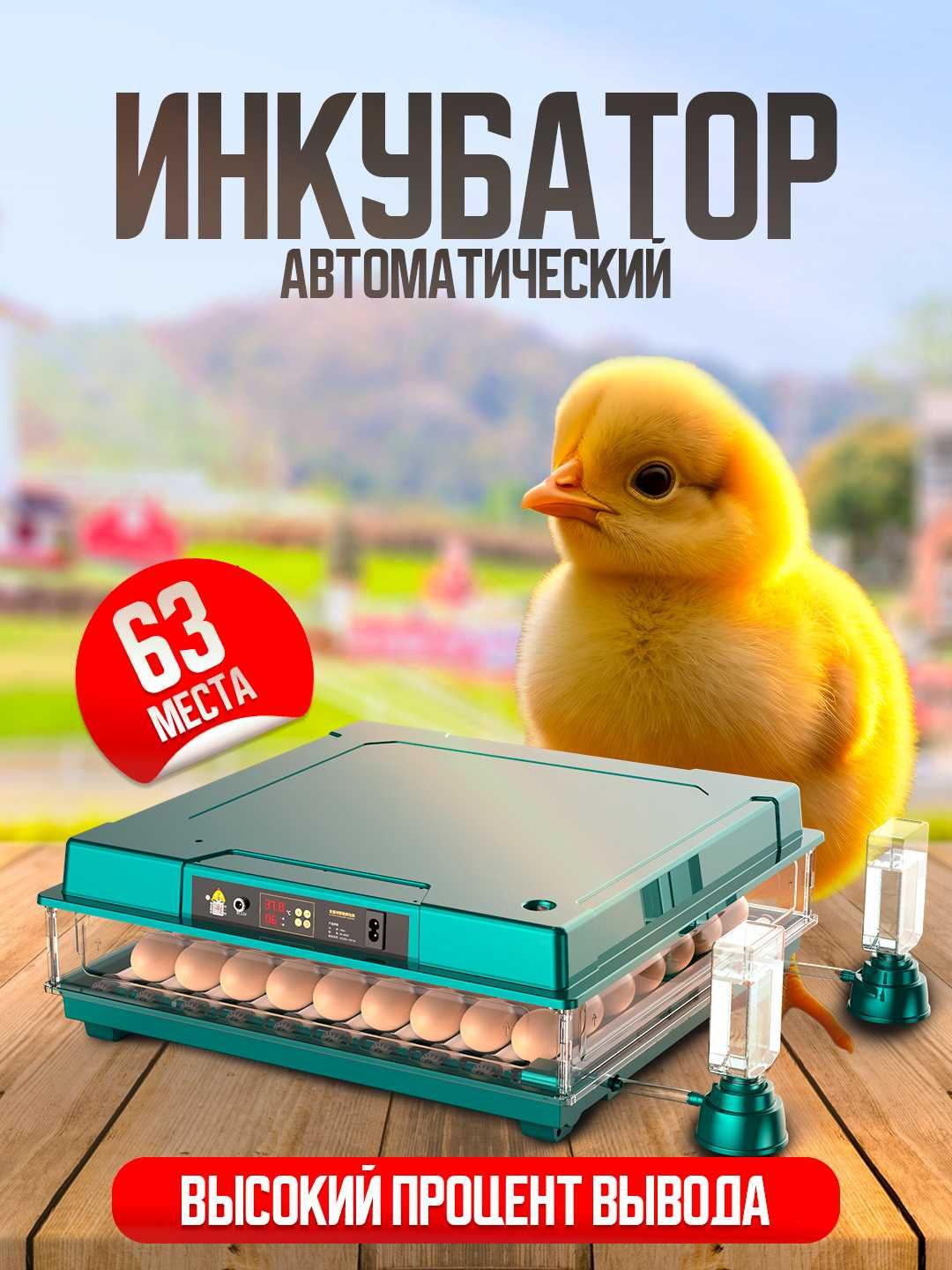 Инкубатор для яиц, 30/63/130 мест. Inkubator tuhum uchun