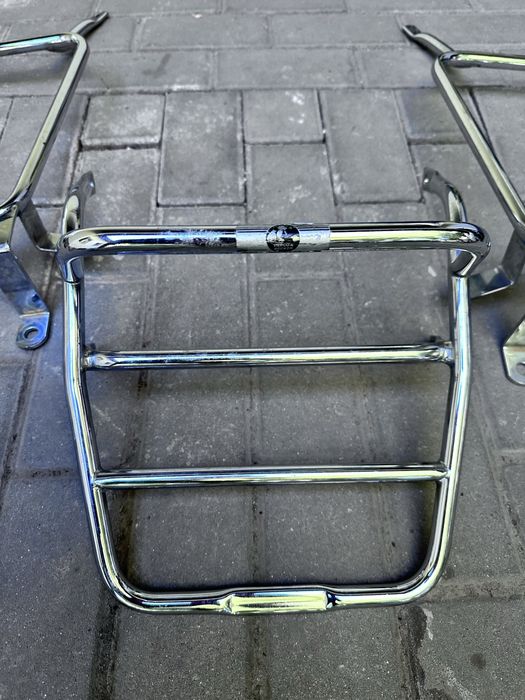 Set suport sidecase topcase moto cromat