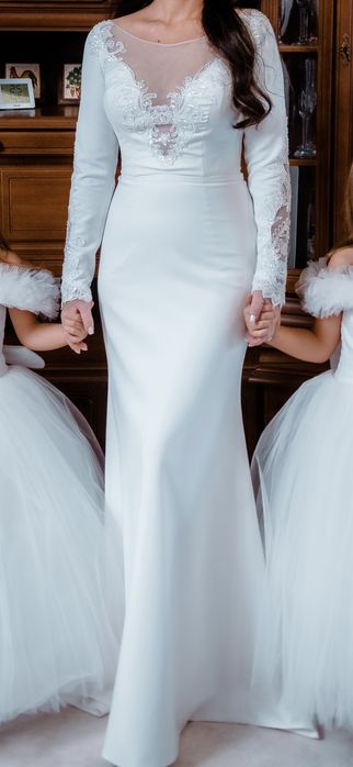 Rochie mireasă și voal lung