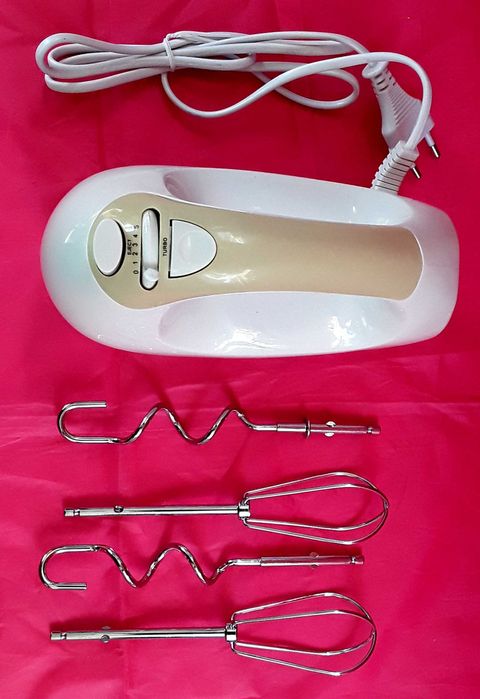 Mixer de mână SIMBO, ALB, 5Viteze, functie turbo,4 palete NOU - 60 Lei