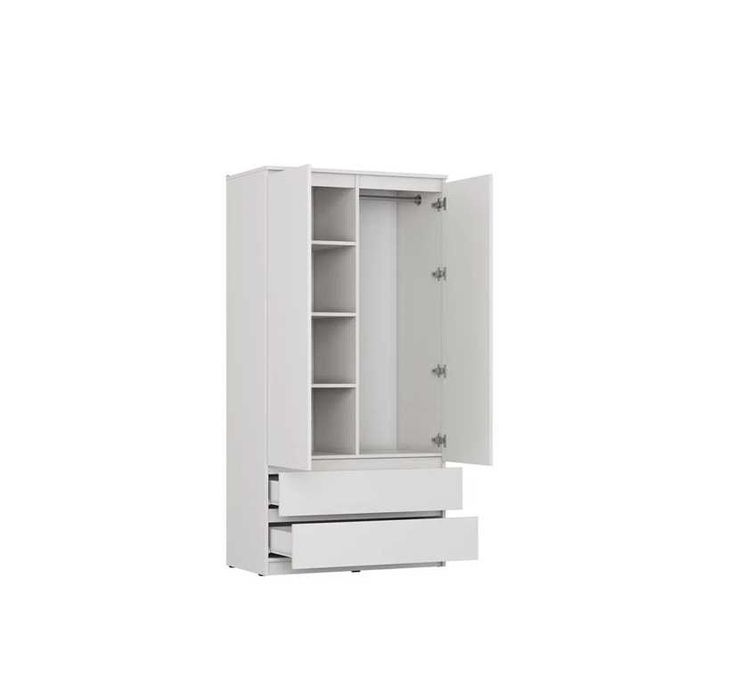 Новый распашной шкаф Сити 90x180х50, белый АЗИЯ СКЛАД А107190