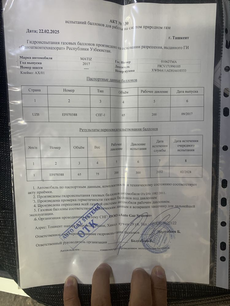 Метан газ балон 65