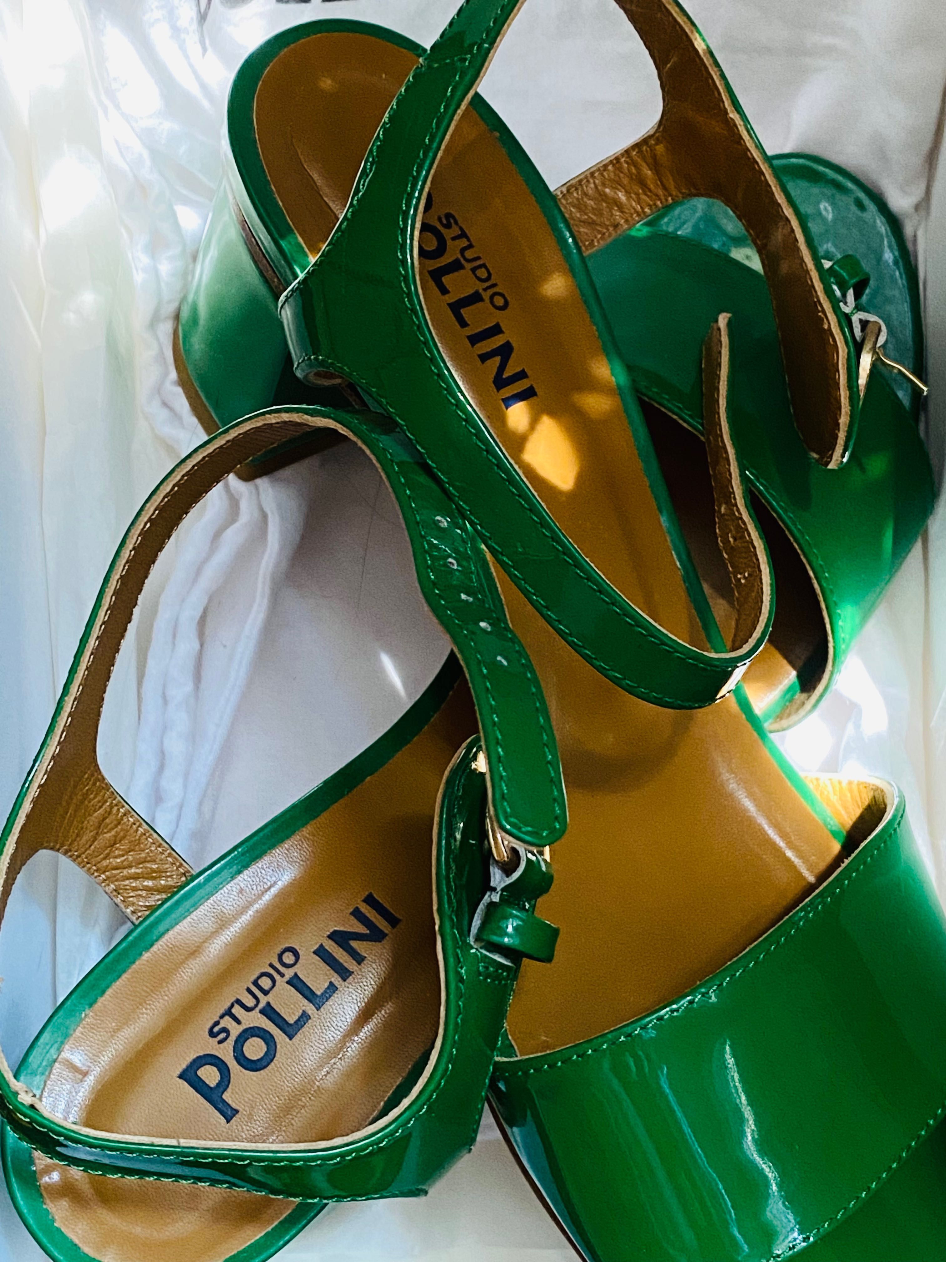 Sandale verzi Pollini