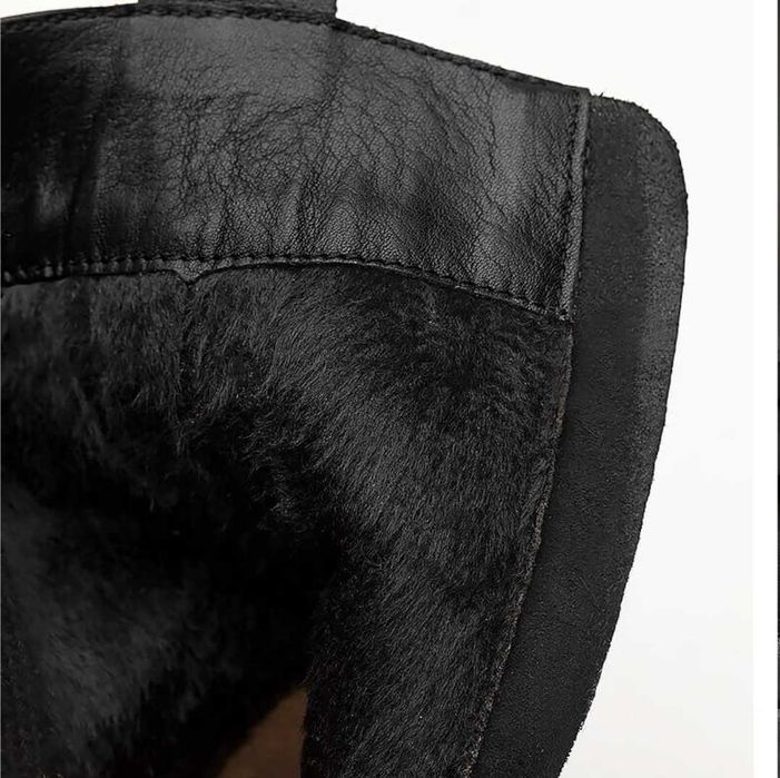 Боти от естествена кожа и естествен велур Bianki