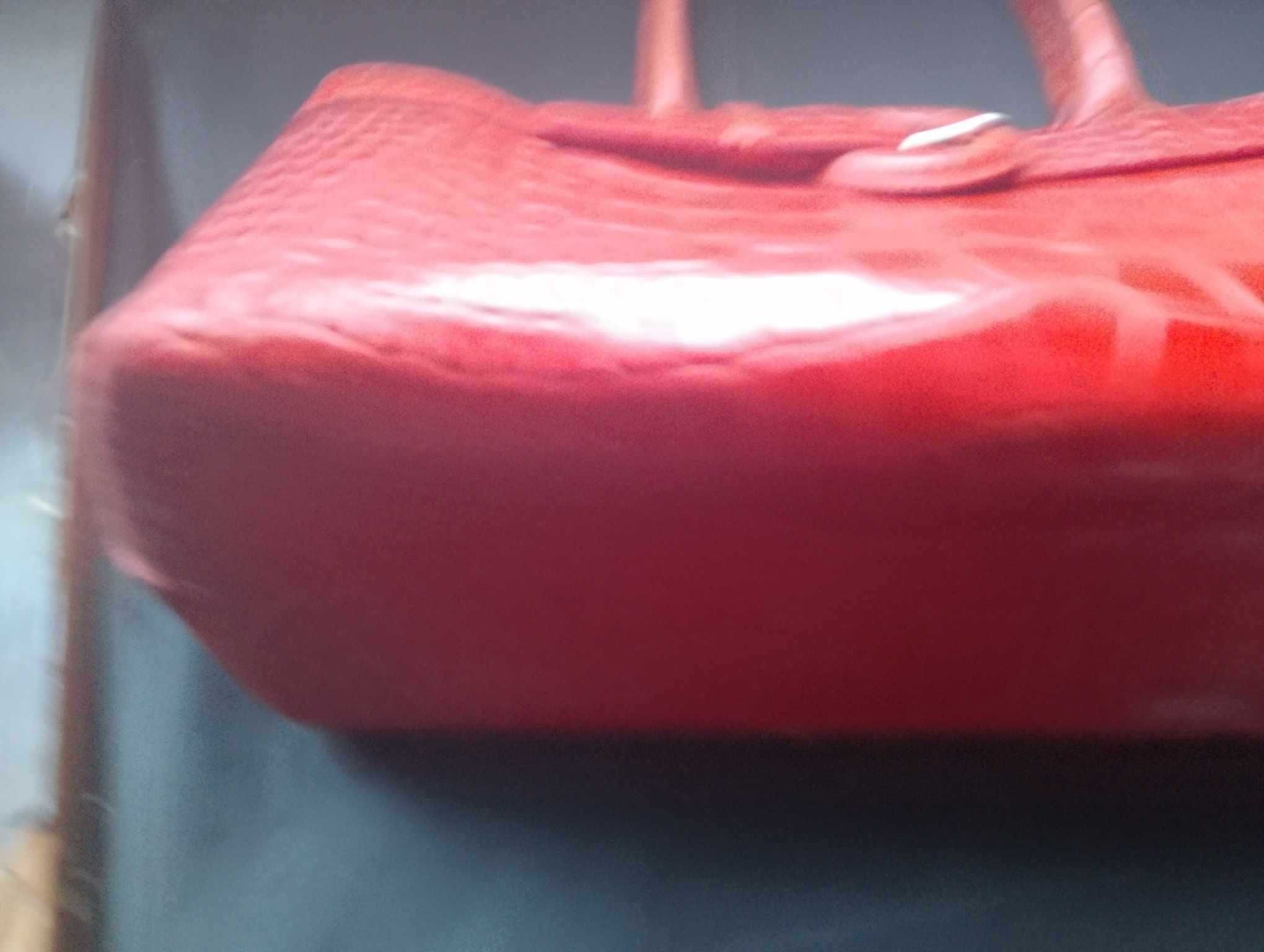 FURLA, червена чанта естествена кожа