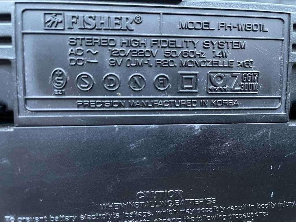 Fisher Retro Ghetto Blaster 1989 PH - W 801