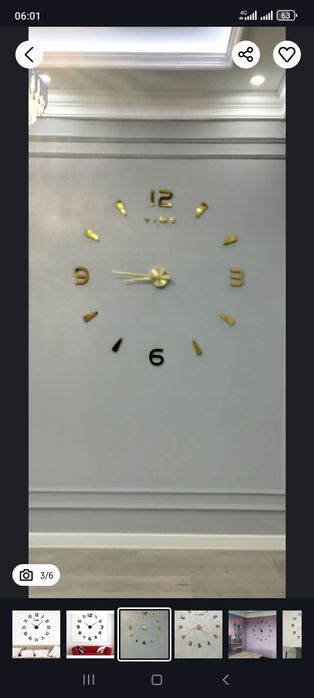 Настенные часы 3Д 
гарантия на механизм 6 месяца 
. Размеры от 0,60 до