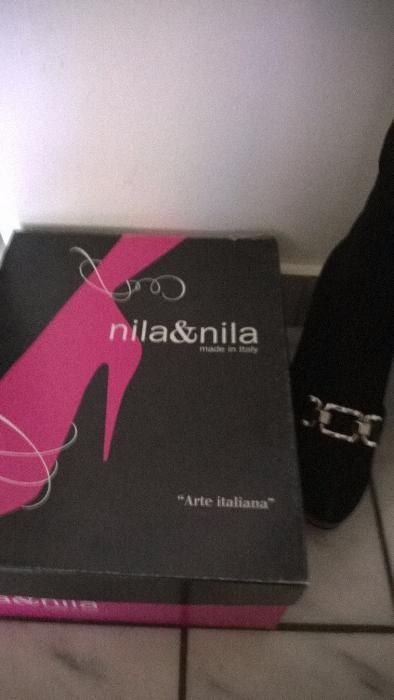 Италиански дамски ботуши на фирма Nila & Nila ,естествен велур