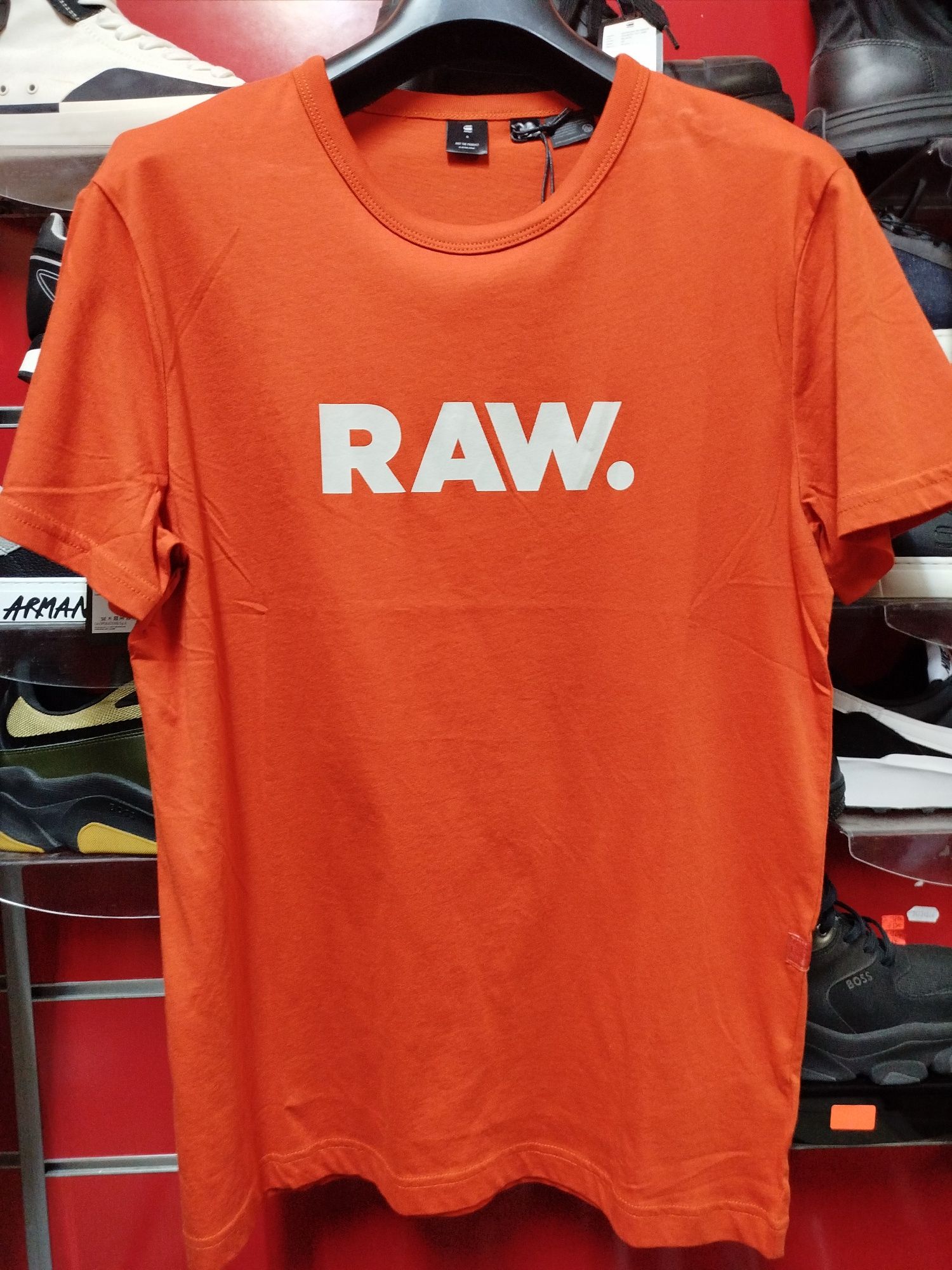 Оригинална тениска G-Star Raw Holorn S нова мъжка оранжева