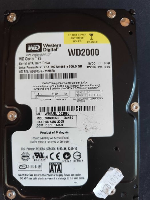 Hdd ATA 200gb ne testat