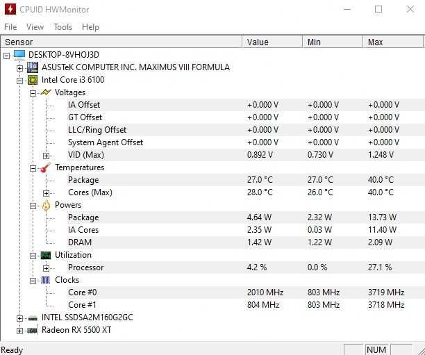 Intel i3-6100, 3.70ghz, socket 1151 процесор
