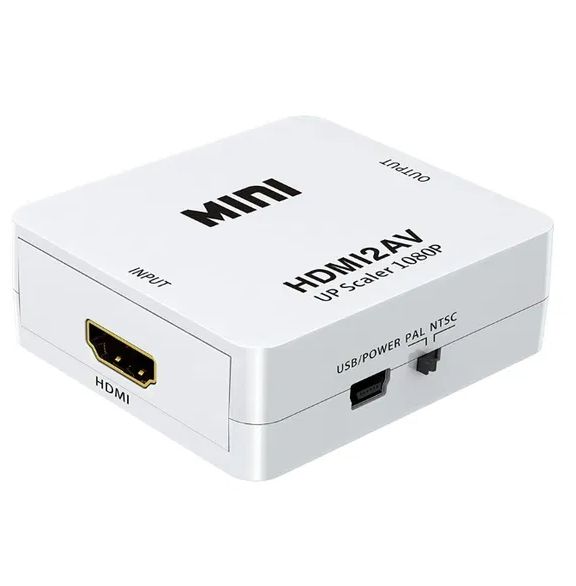 АКТИВЕН преходник HDMI към AV,RCA(чинчове) + Гаранция