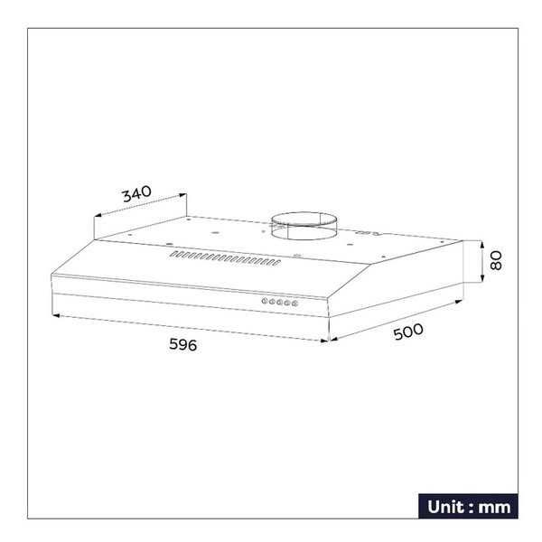 Hota incorporabila Ciarra, CBCS6903-OW, 60 cm, 3 trepte putere