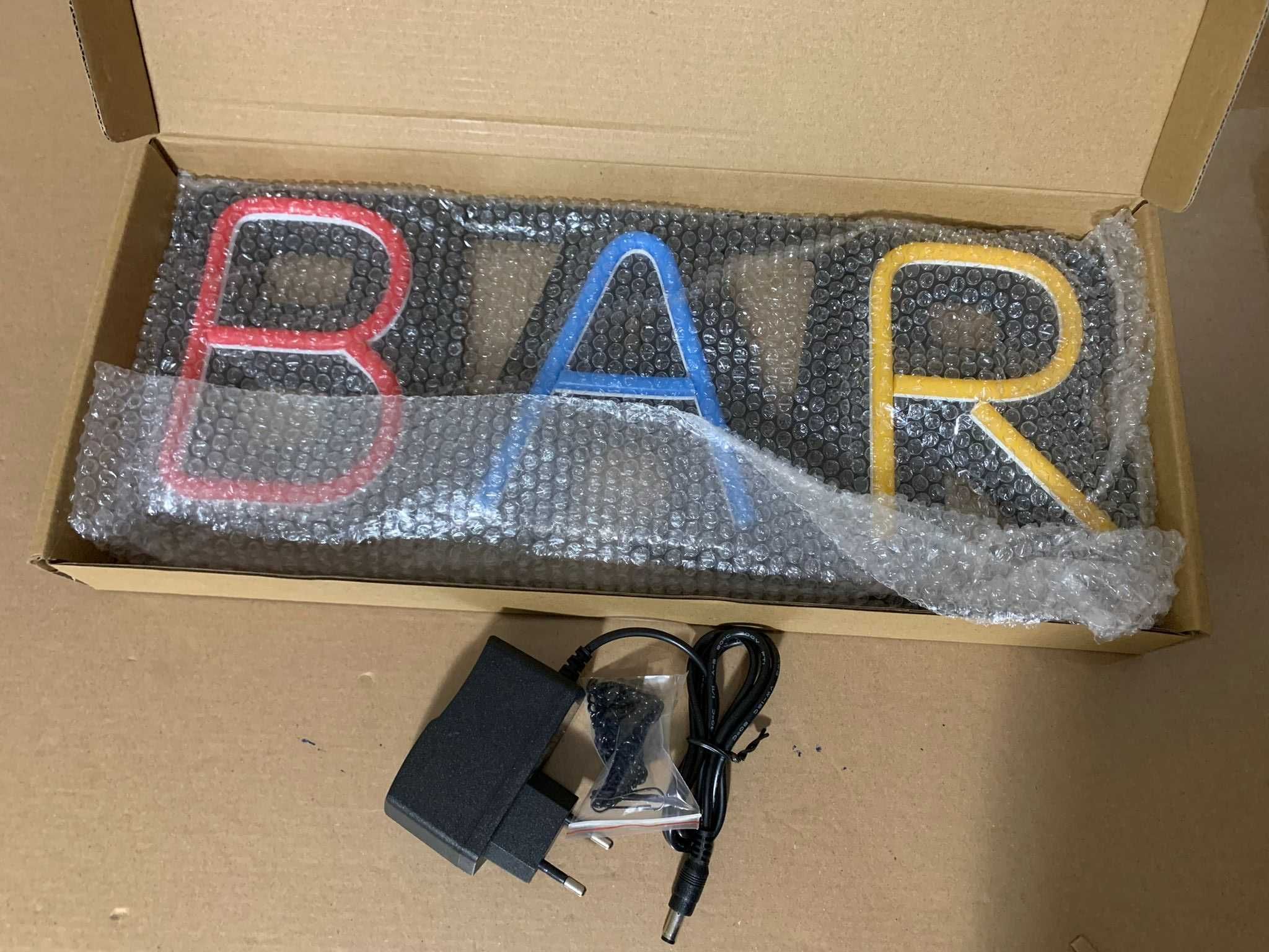 Reclama luminoasa neon led pentru BAR . Nou!