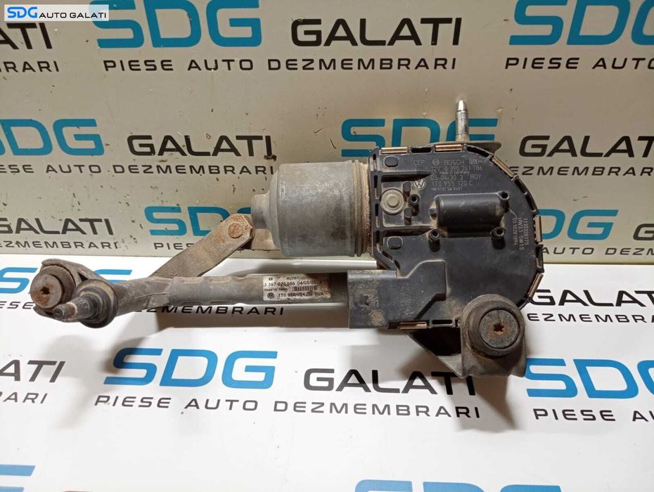 Ansamblu Motoras cu Brat Brate Stergator Stergator Dreapta Fata Parbriz Volkswagen Touran 2003 - 2010 Cod 1T0955120C 0390241786 1T0955024E 3397020666 [M6224]