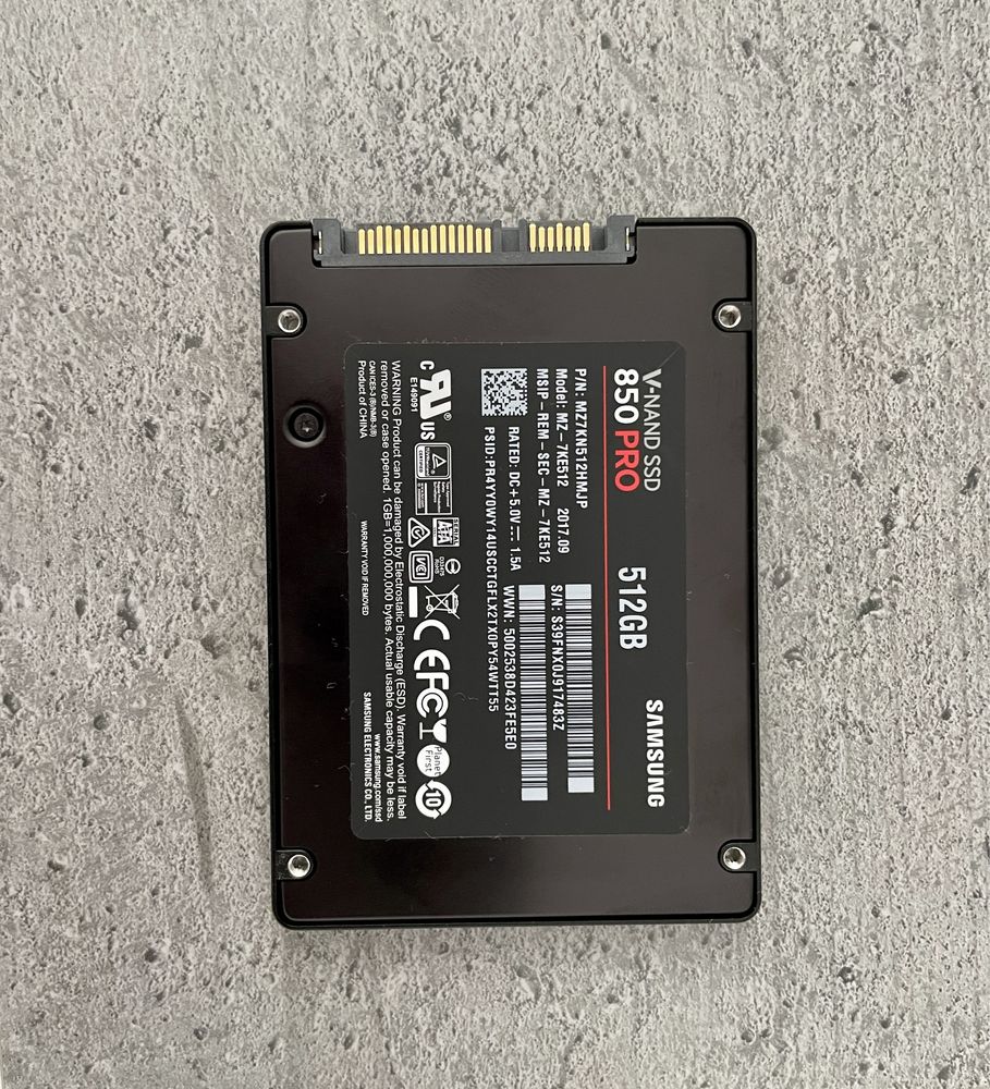 SSD Samsung v-nand 850 PRO 512GB