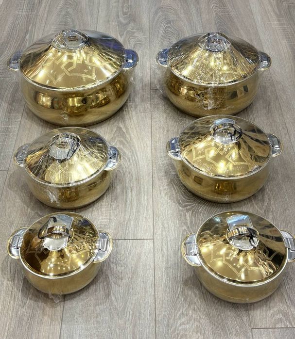 Набор кастрюль золотистый 6 предметов (премиум серия)

• Кастрюли изго