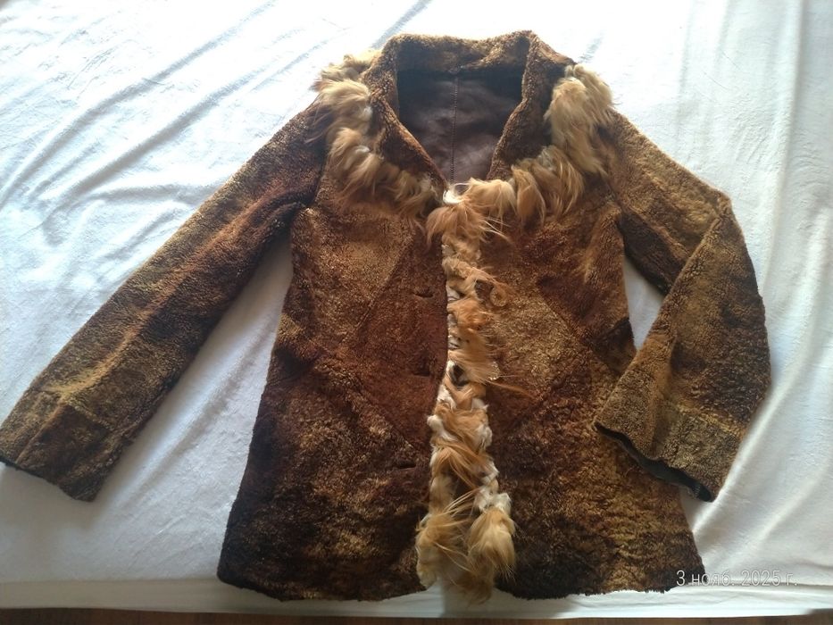 Дублёнка из натуральной кожи и меха
