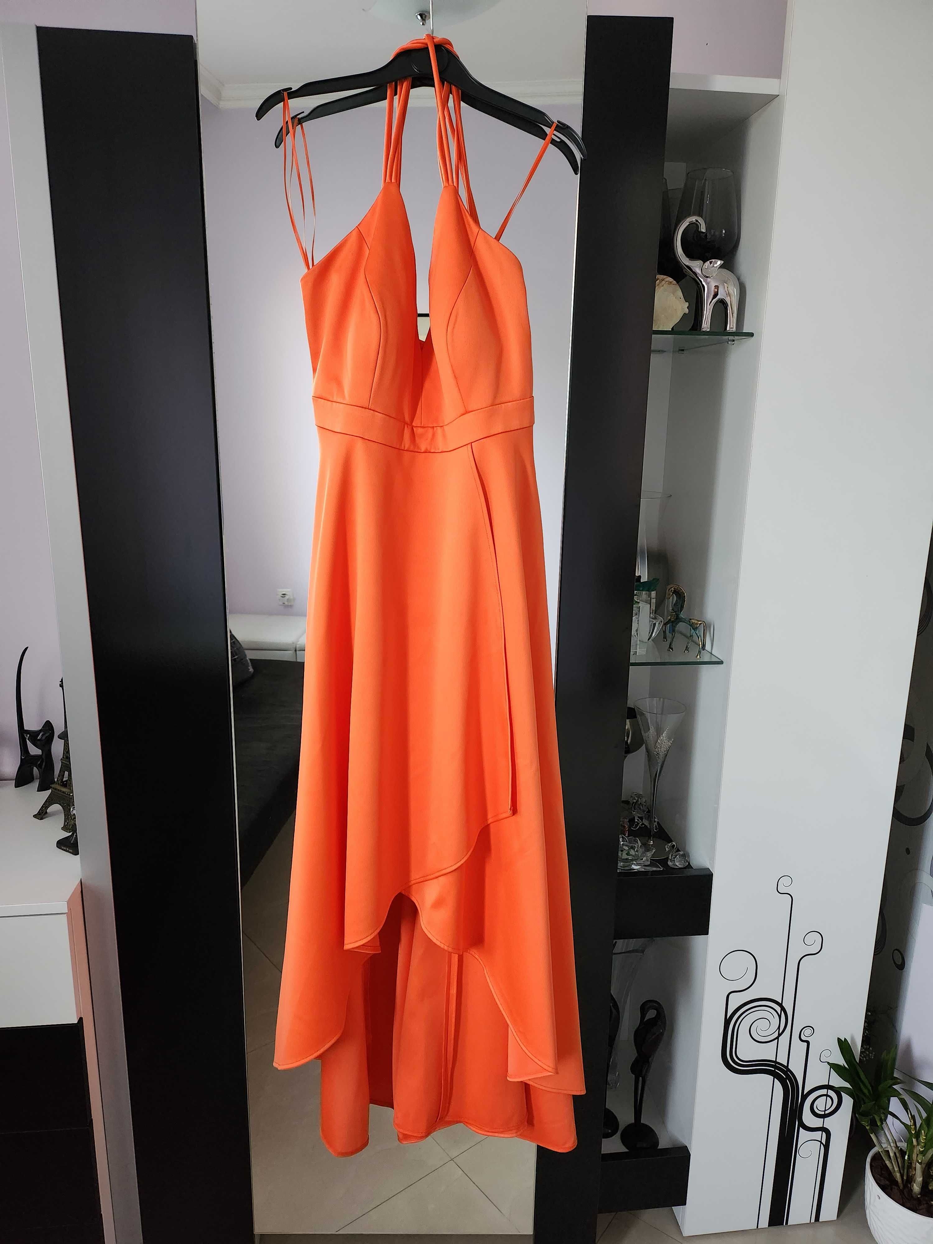 Дълга рокля оранжева