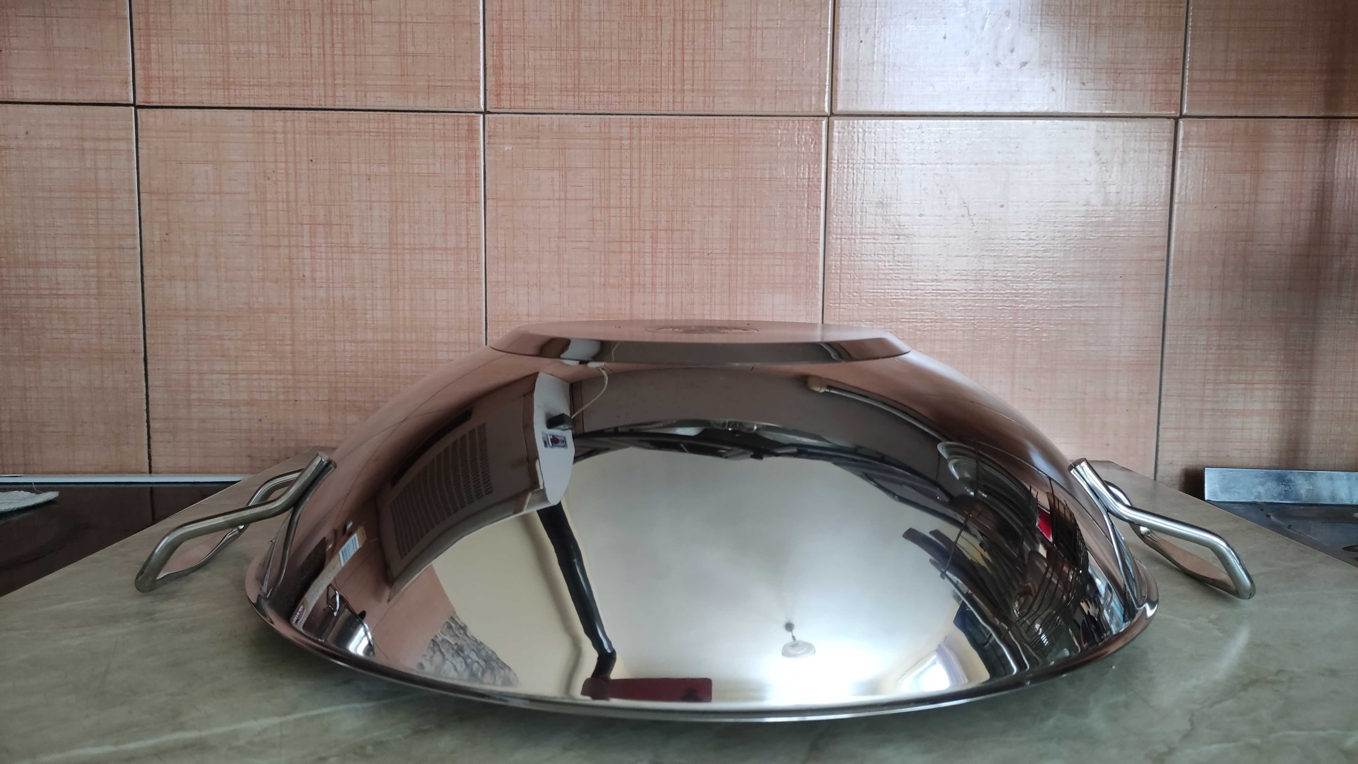 Fissler голям уок тиган от неръждаема стомана стъклен капак+индукция
