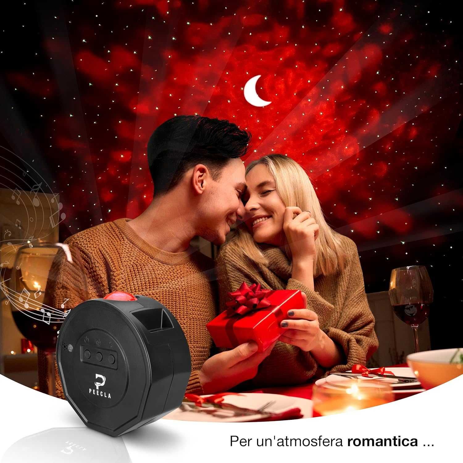 Проектор звездна галактика с Bluetooth високоговорител Peecla Galaxy