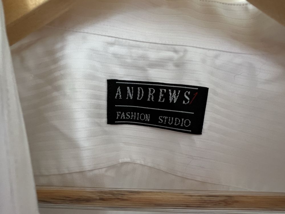 Бяла мъжка риза Andrews