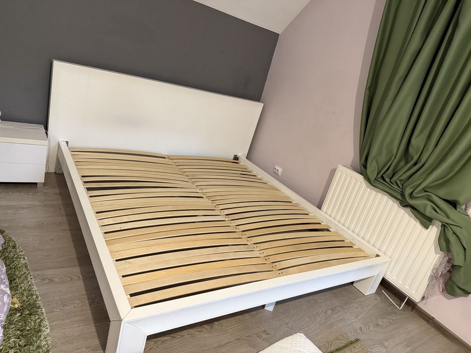 Pat Alb 180 cm x 2 m+ Saltea 180