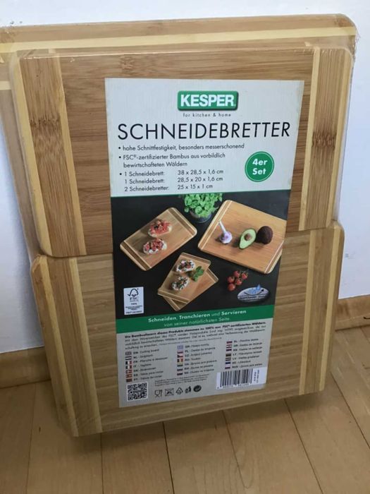 Комплект от 4 броя Бамбукови дъски с различни размери