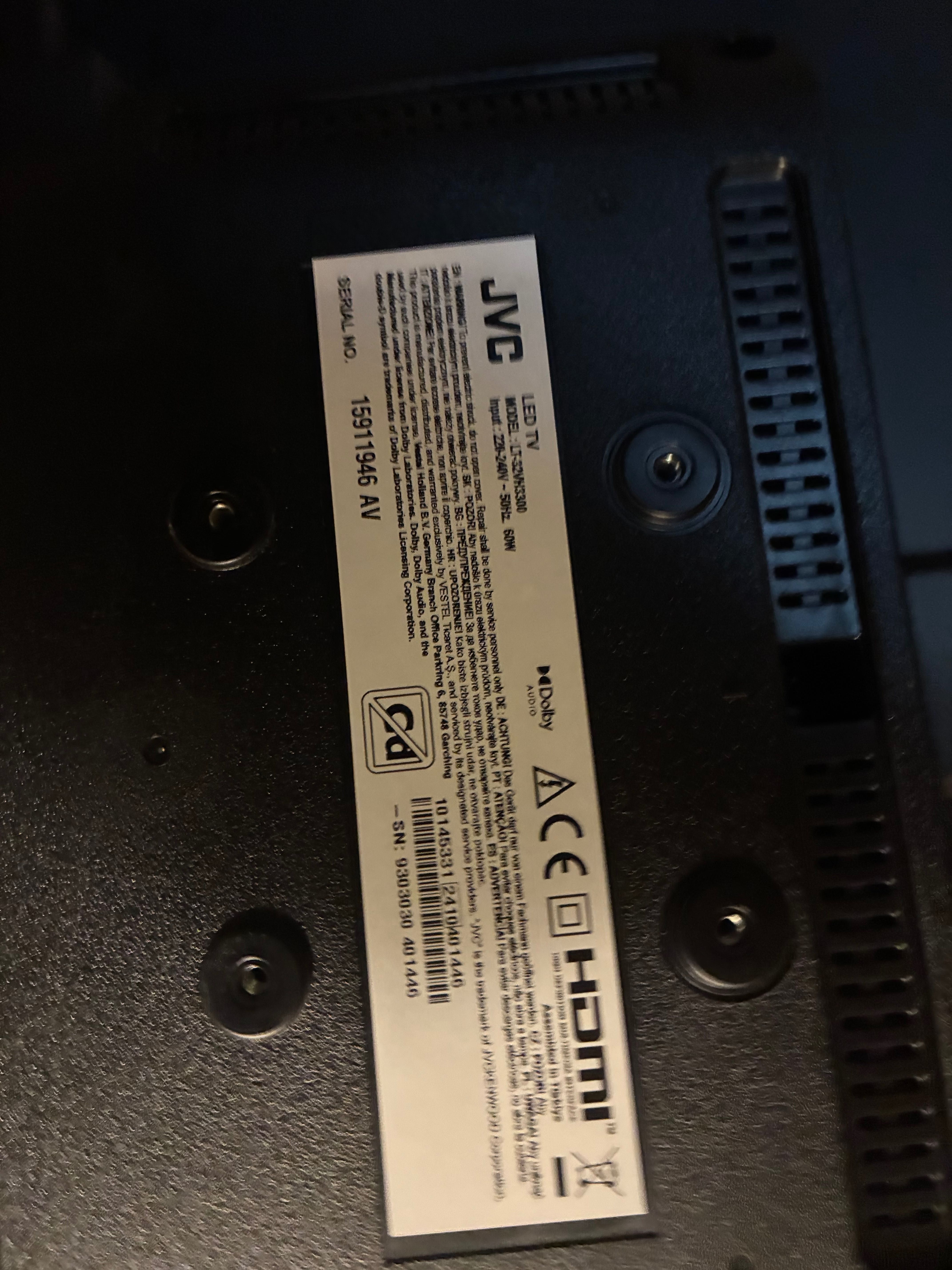 Телевизор 32" JVC LT -32 VH3300- НЕРАБОТЕЩ!