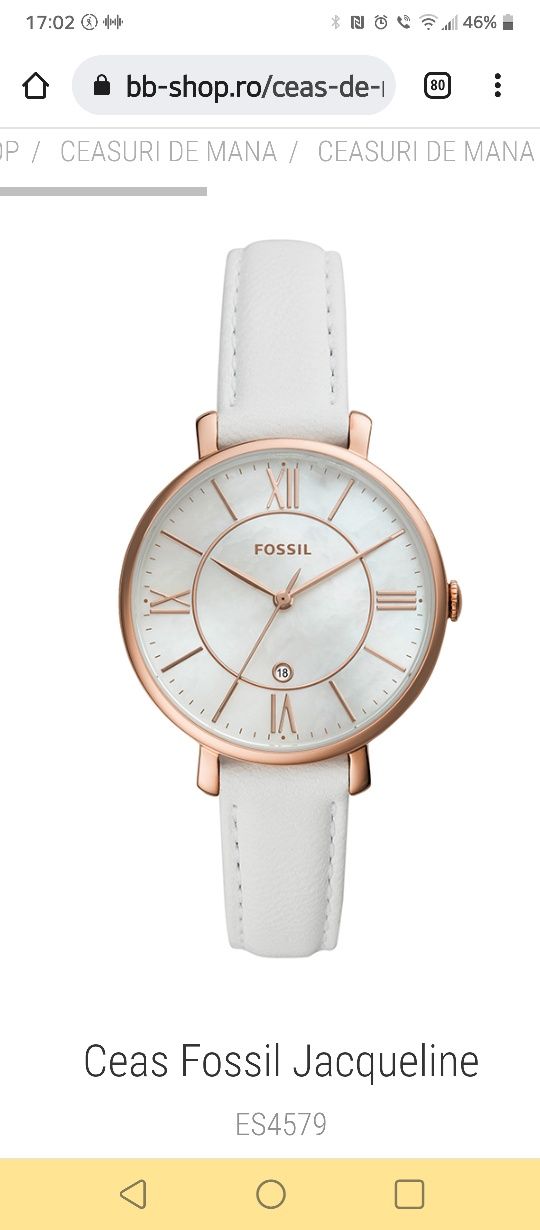 Ceas dama Fossil Jacqueline