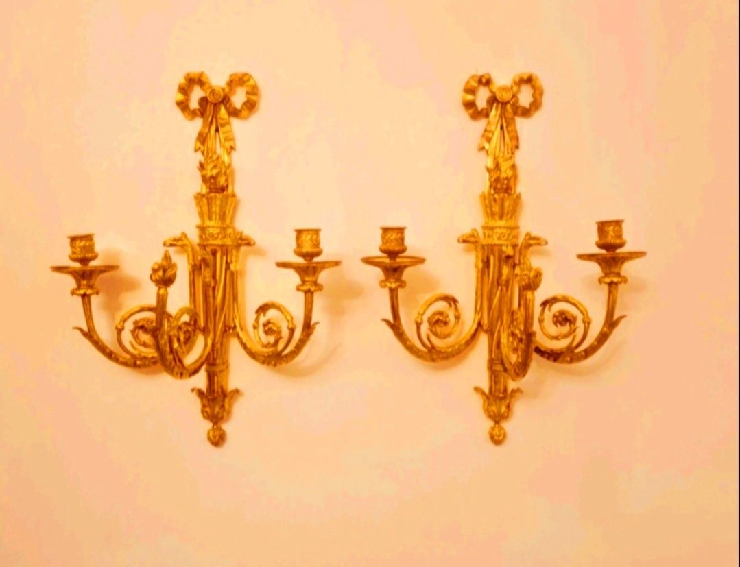 бронзови аплици 1780г. Светлините на Louis XVI.