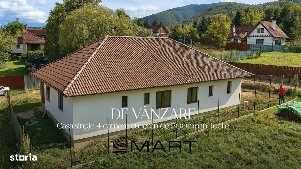 Casa single 4 camere, 130 mp, 2 fronturi stradale in Tocile