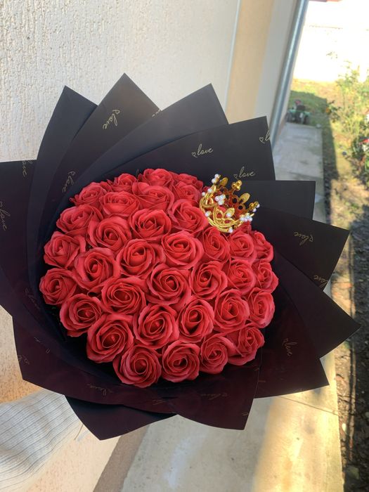 Buchet cu trandafiri din sapun parfumat