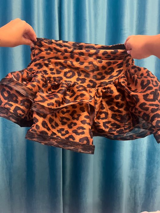 Fusta leopard cu volane S fit XS