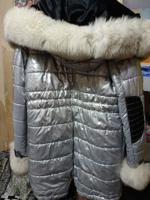 Парка с естествен косъм от лисица