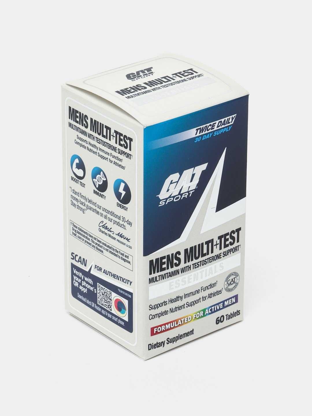 GAT Mens Multi+Test Бустер тестестерона и мега заряд витаминов ! 60т