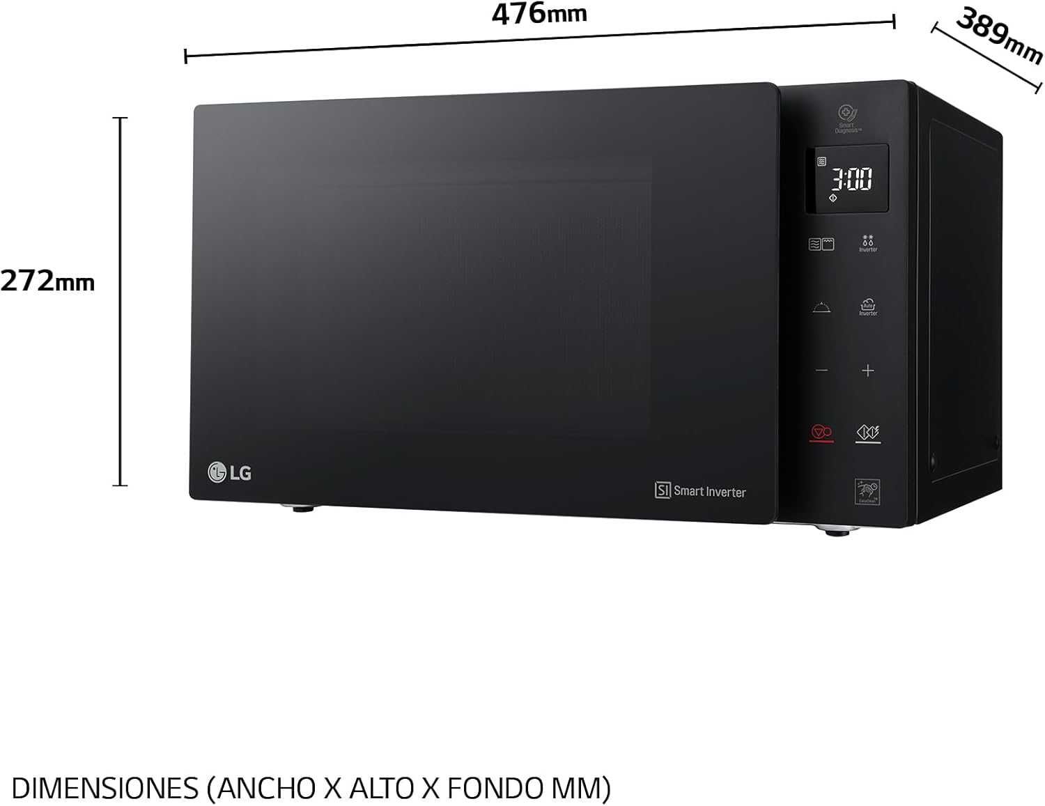 LG Smart Inverter Микровълнова фурна с грил, 25л., Easy Clean покритие