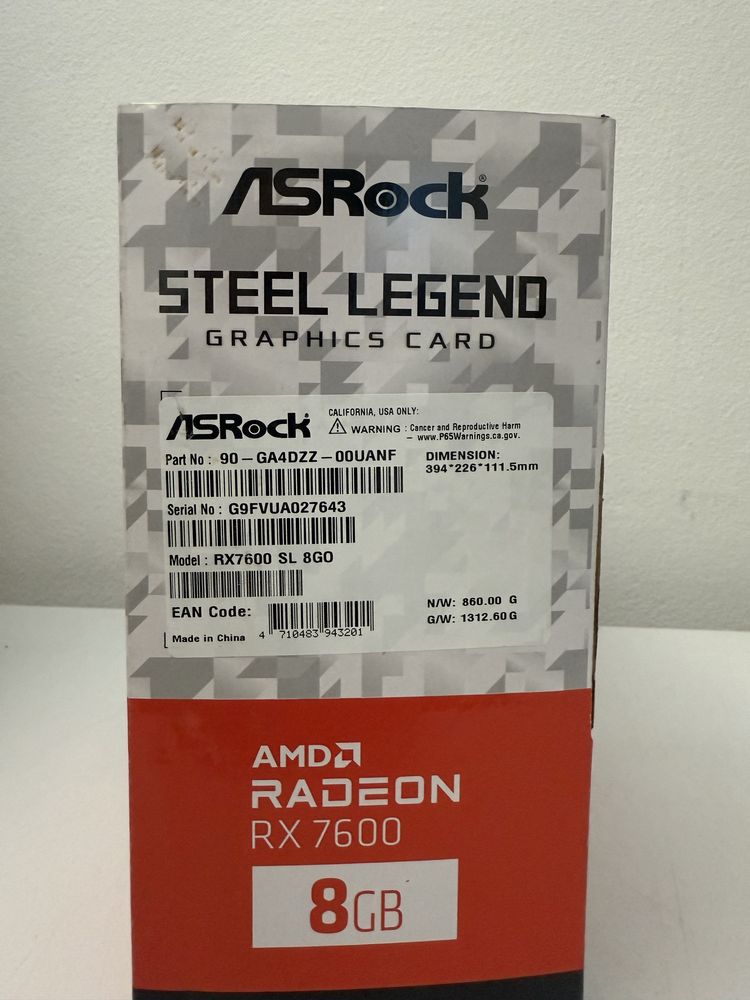 Placa Video Asrock Radeon RX 7600 Steel Legend 8GB OC X